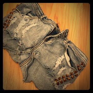 Studded DEMIN Shorts